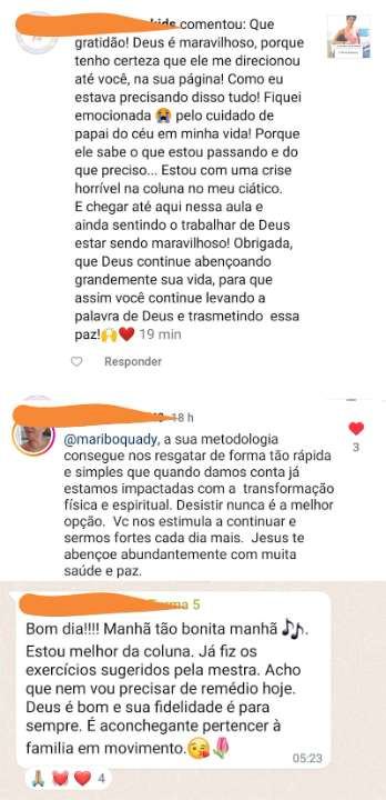 Print de mensagem de aluna